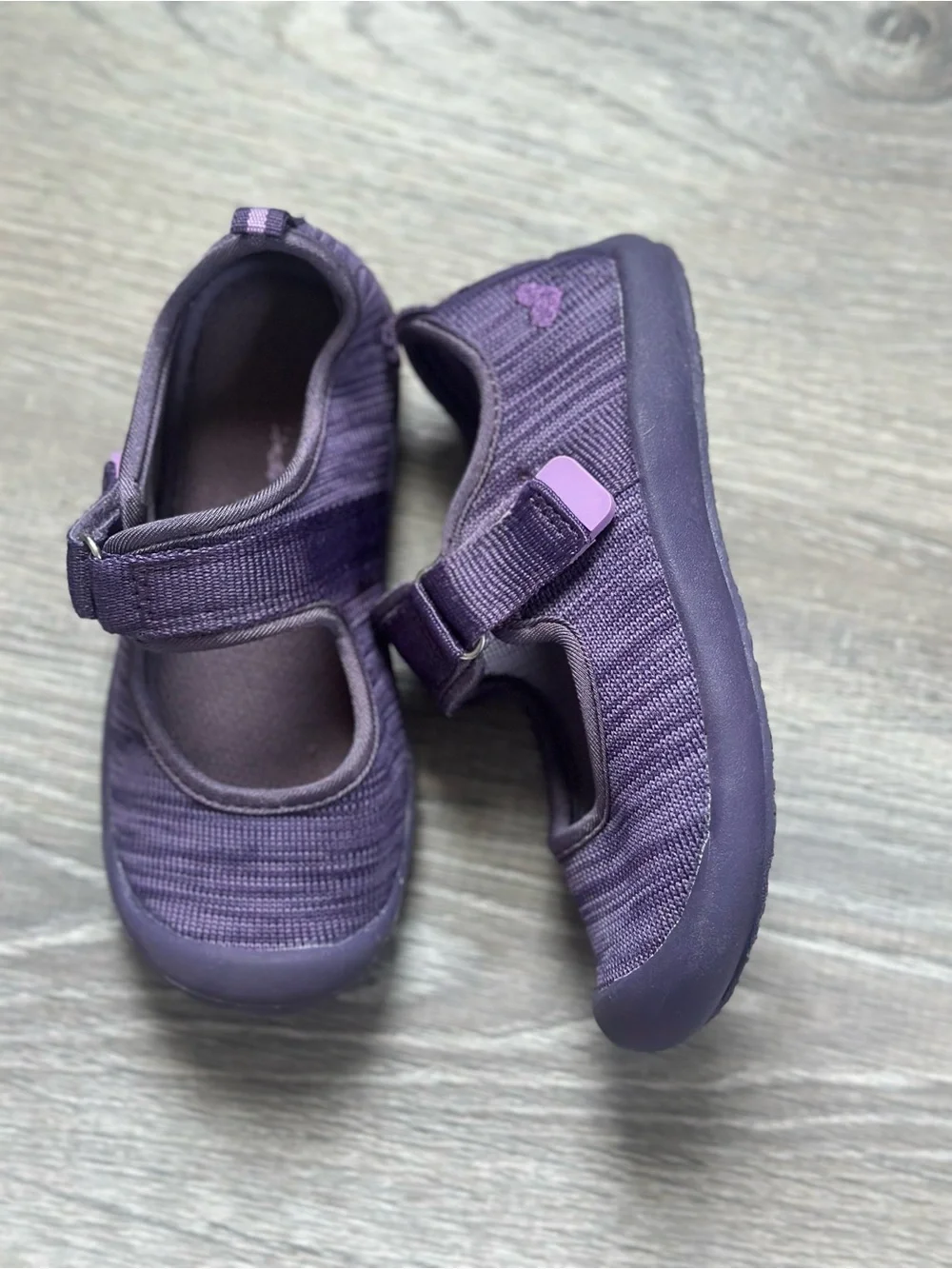 Hanna Andersson Purple Mary Jane Knit Sneakers